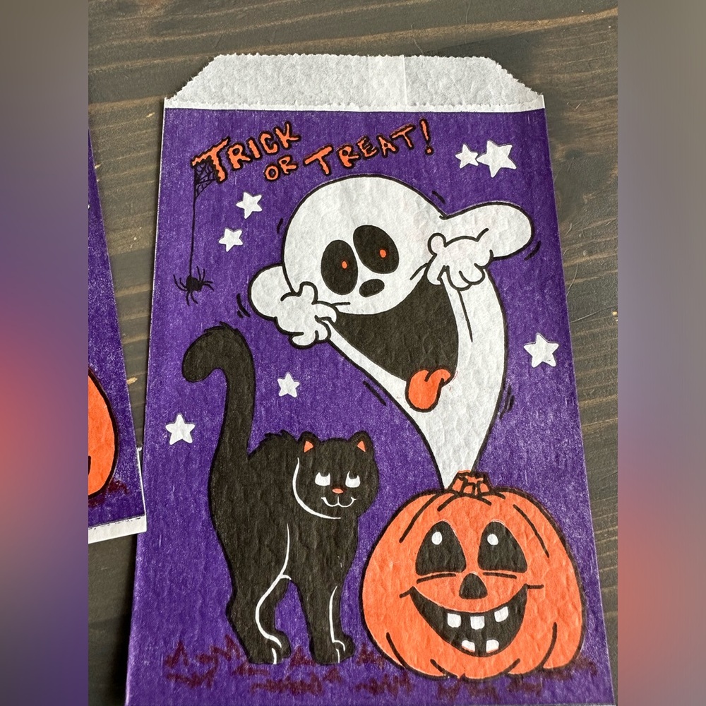 Vintage paper Halloween treat bags